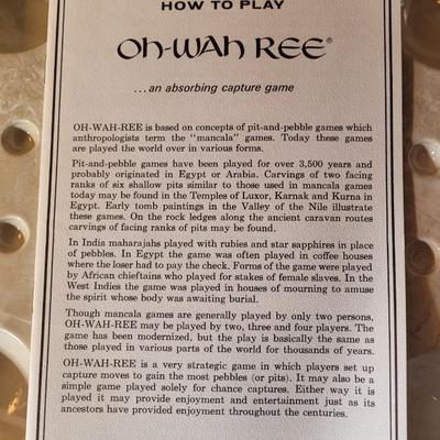 Vintage Oh Wah Ree Board Game