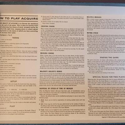 Vintage Acquire Board Game