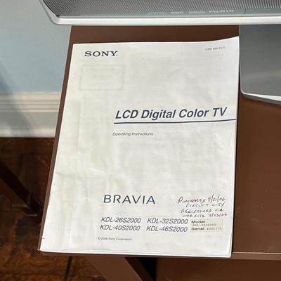 SONY ~ Bravia ~ 32â€ LCD Digital Color TV