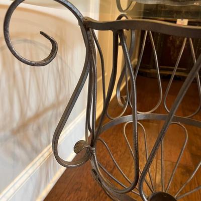 Pedestal Iron Table With Glass Top (B1-RG)