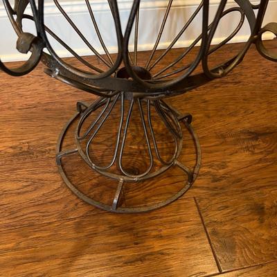 Pedestal Iron Table With Glass Top (B1-RG)