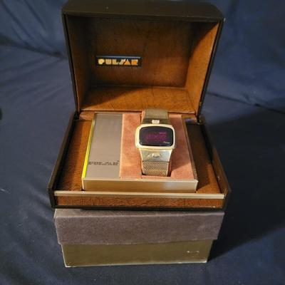Pulsar Men's Watch, Pens, and a Brass Pocket Change Bowl (DR-DW)