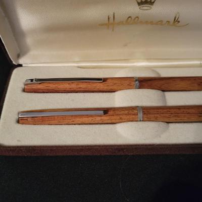 Pulsar Men's Watch, Pens, and a Brass Pocket Change Bowl (DR-DW)