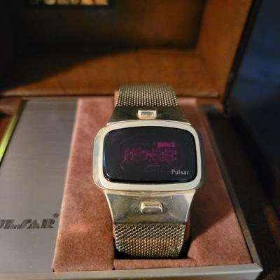 Pulsar Men's Watch, Pens, and a Brass Pocket Change Bowl (DR-DW)