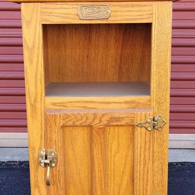 Vintage White Clad Oak Side Table #1