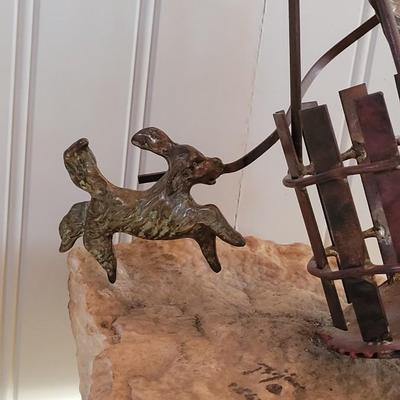 BijÃ¡n 'Around the World' Copper Whimsical Sculpture