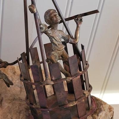 BijÃ¡n 'Around the World' Copper Whimsical Sculpture