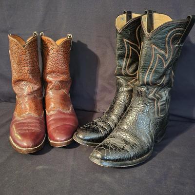 Three Pairs of Men's Cowboy Boots 9 1/2D, from Ryon's & More (DR-DW)