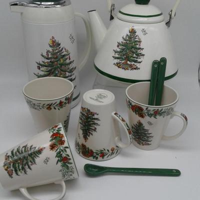 Spode Christmas Tree Beverage Lot