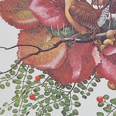 Signed Ray Harm 'Carolina Wren' Lithograph