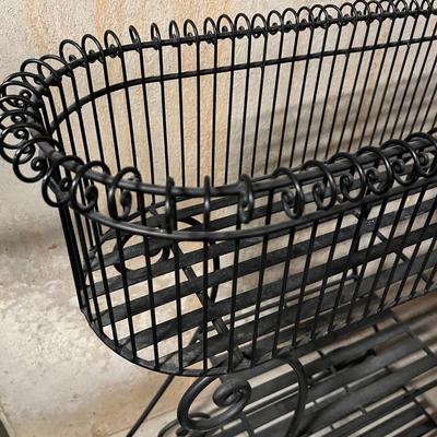 Heavy Duty Farmhouse Style Metal Planter with Shelves (B2-RG)
