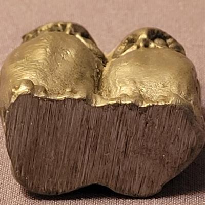 Sweet Brass Small Sculpture of a Pair of Owls Sitting Together