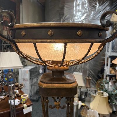 Antique Bronze Finish Iron Torchiere Lamp (B2-RG)