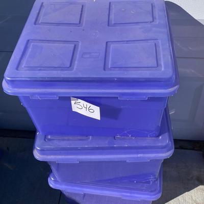 3 Purple Totes