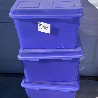 3 Purple Totes