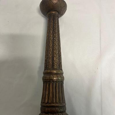 Trio of Embossed Metal Interlude â€˜Mystiqueâ€™ Candleholders (B2-MG)