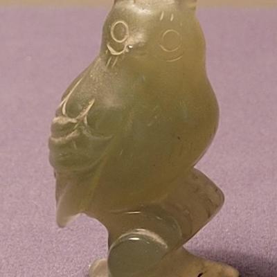 Small Carved Jade Owl
