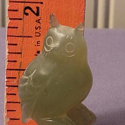 Small Carved Jade Owl