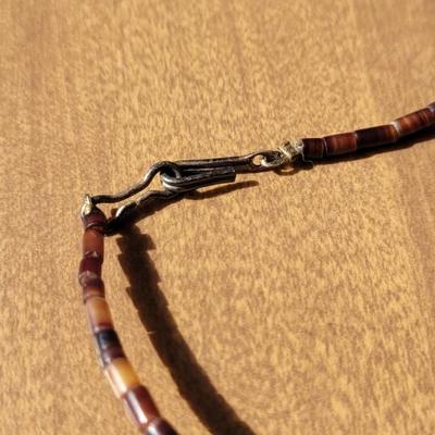 Navajo Bird Fetish and Heishi Bead Necklace