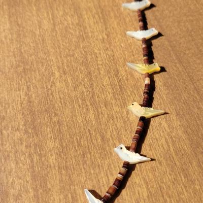 Navajo Bird Fetish and Heishi Bead Necklace
