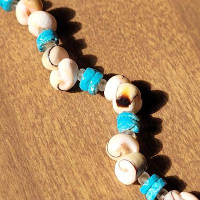 Shell & Turquoise Heishi Necklace