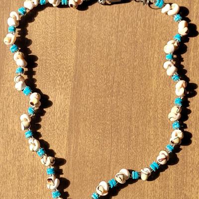 Shell & Turquoise Heishi Necklace