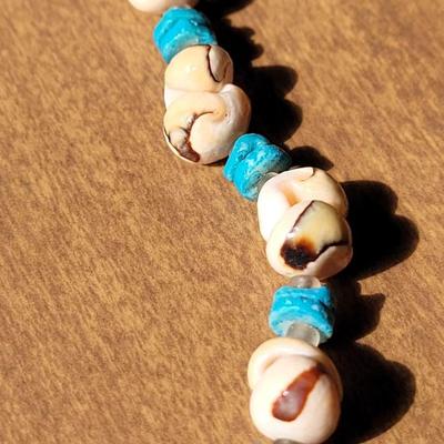 Shell & Turquoise Heishi Necklace