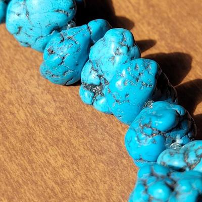 Chinese Turquoise and Pink Heishi Bead Necklace
