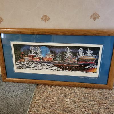 Pencil Signed and Numbered "Santa's Express" by Fred Bonn (DR-DW)