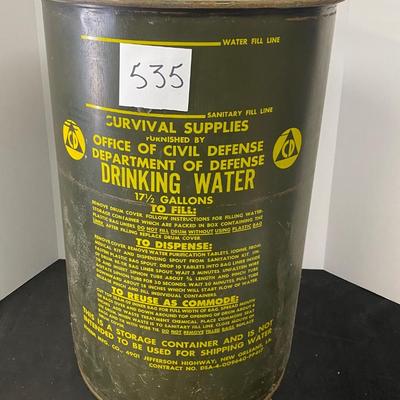Vintage Drinking Water Can