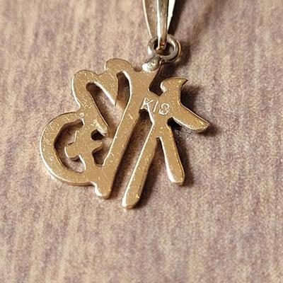 18k Gold Chinese Character Pendant