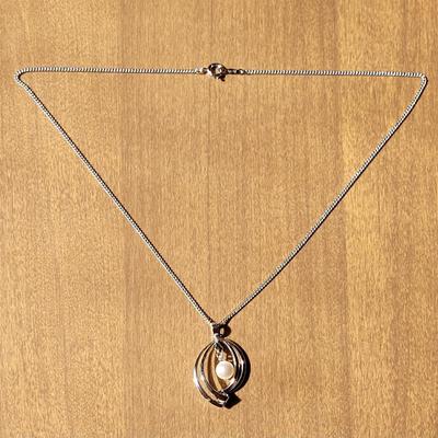 Sterling Silver & Mikimoto Pearl Necklace