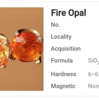 14k Gold Orange Fire Opal and Garnet Earrings