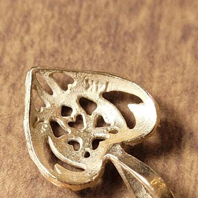14k Gold Heart Pendant