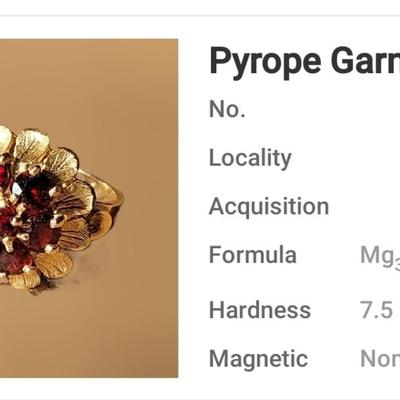 14k Gold and Garnet Flower Ring