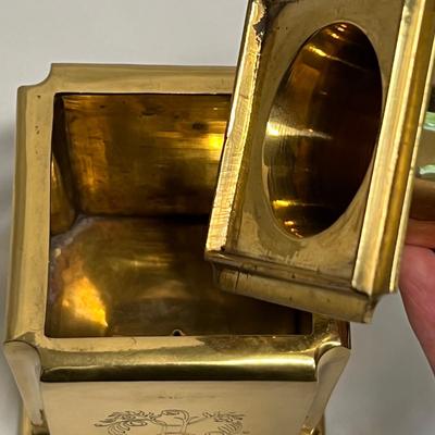 Etched Brass Lidded Jar (B2-RG)