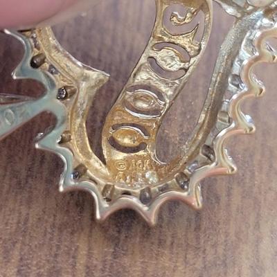 14k Gold and Diamond '2000' Pendant