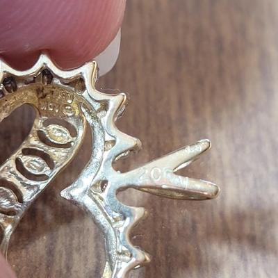 14k Gold and Diamond '2000' Pendant