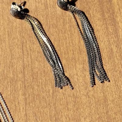 Multi-Strand Sterling Silver Necklace and Earrings