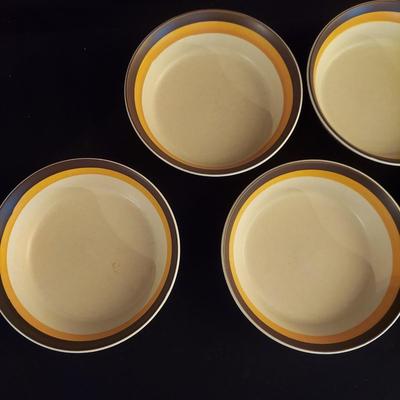 Arrow Stone Pueblo Sands Showa Japanese Stoneware Bowls and Sugar Dish (K-BBL)