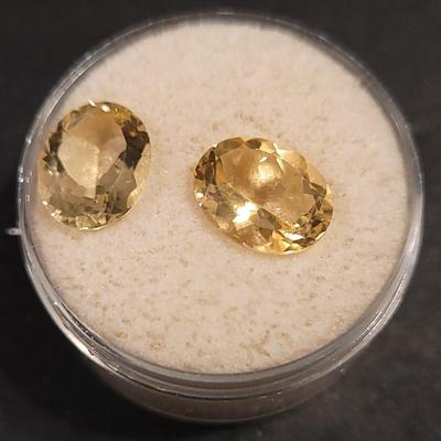Jewelry Maker's (2) Citrine 8mm Ã— 10mm Gemstones 2.25 carats
