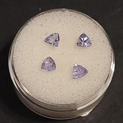 Jewelry Maker's (4) Tanzanite 4Ã—4mm Gemstones