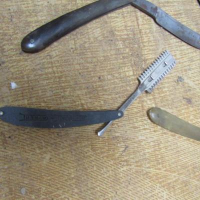 Collection of Antique Straight Razors