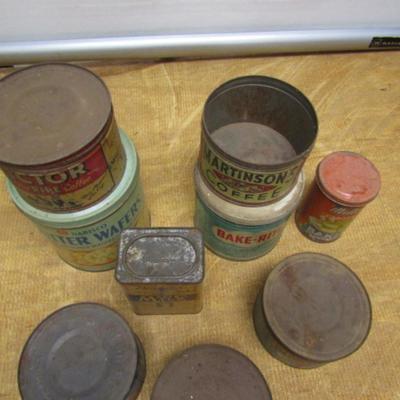 Collection of Antique/Vintage Metal Cans