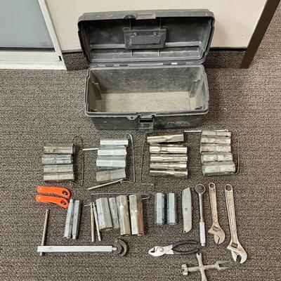 Lot of Plumbing Tools - Shower Valve Sockets, Basin Wrench, and other items