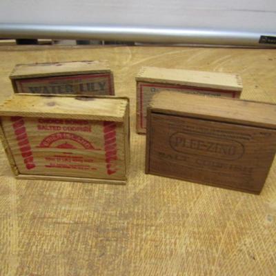 Collection of Antique Wooden Boxes
