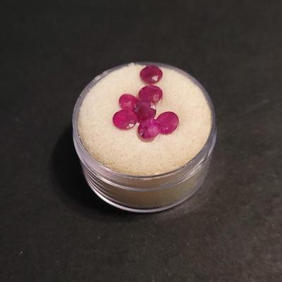 Jewelry Maker's (7) Rubies 5mm Gemstones