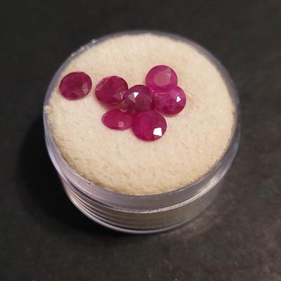 Jewelry Maker's (7) Rubies 5mm Gemstones