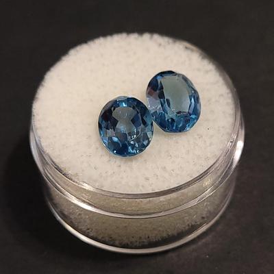 Jewelry Maker's (2) Blue Topaz 9mm Gemstones