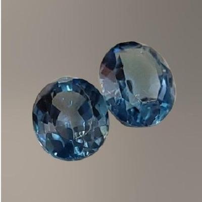 Jewelry Maker's (2) Blue Topaz 9mm Gemstones